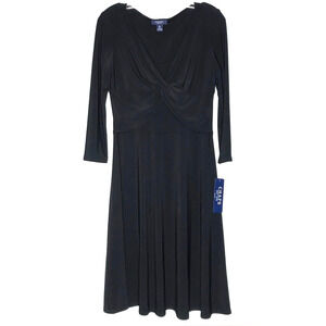 Chaps Twist Front Midi Dress